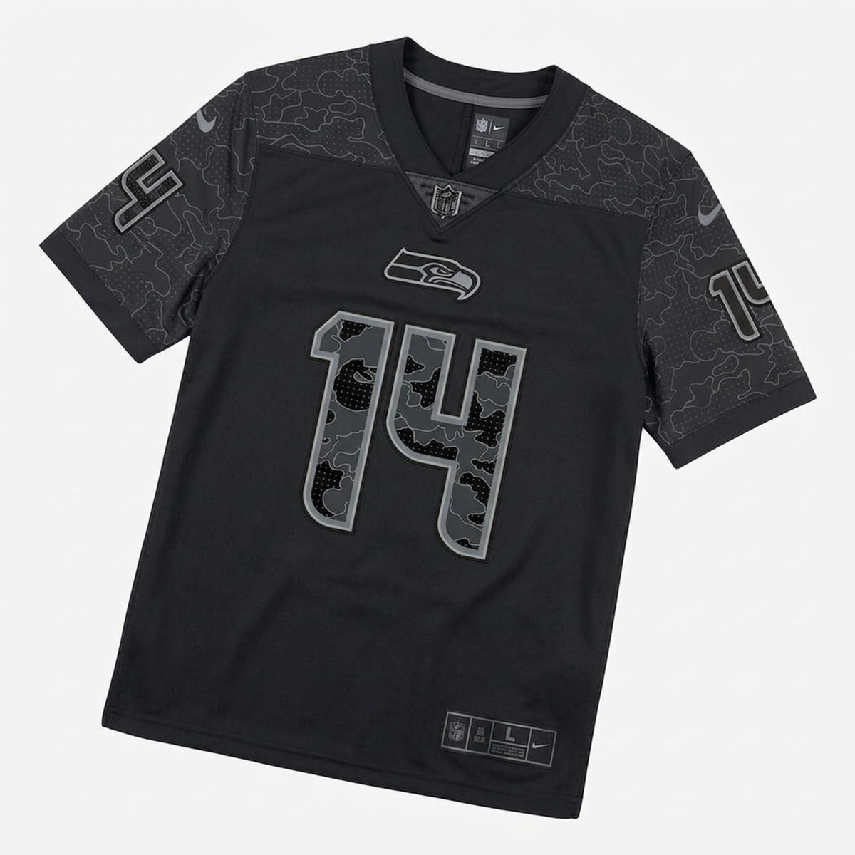 Metcalf 14 Black Football Jersey - 3