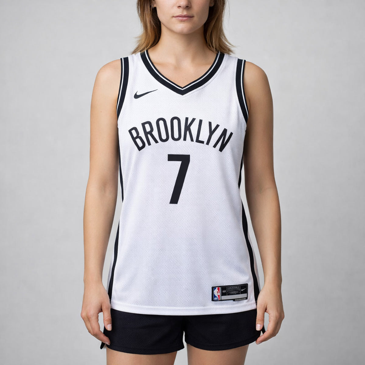 Durant 7 Brooklyn White Basketball Jersey - 5