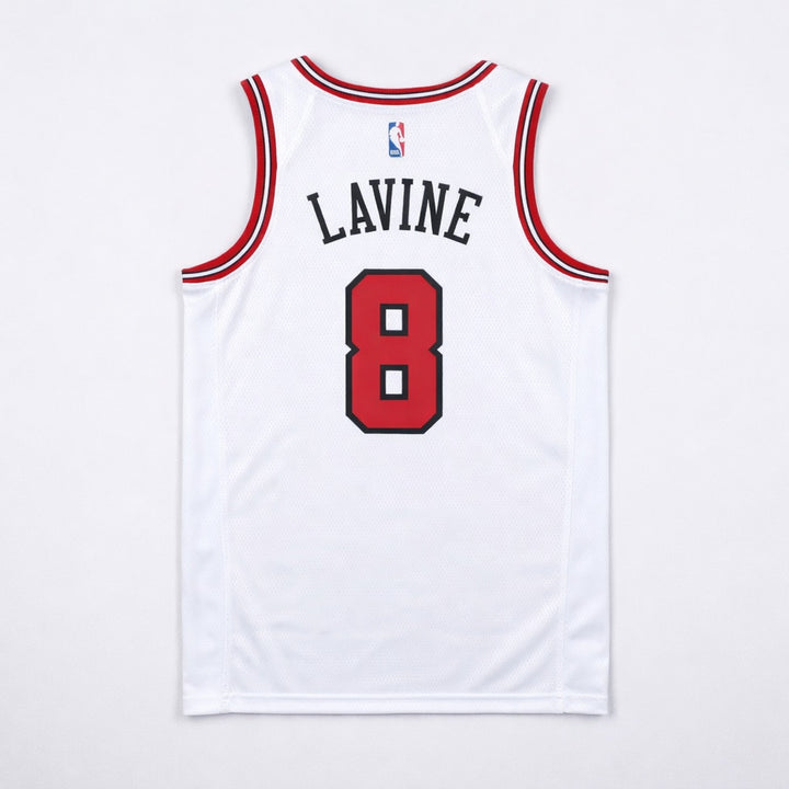 Lavine 8 Bulls White Basketball Jersey