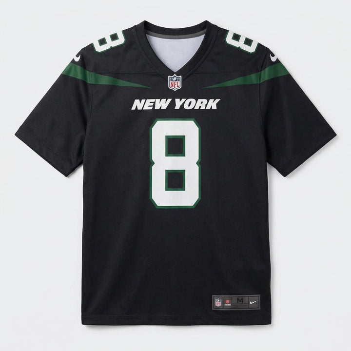 Rodgers 8 New York Black Football Jersey