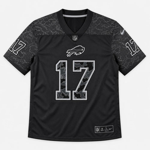 Allen 17 Buffalo Black Football Jersey - 1