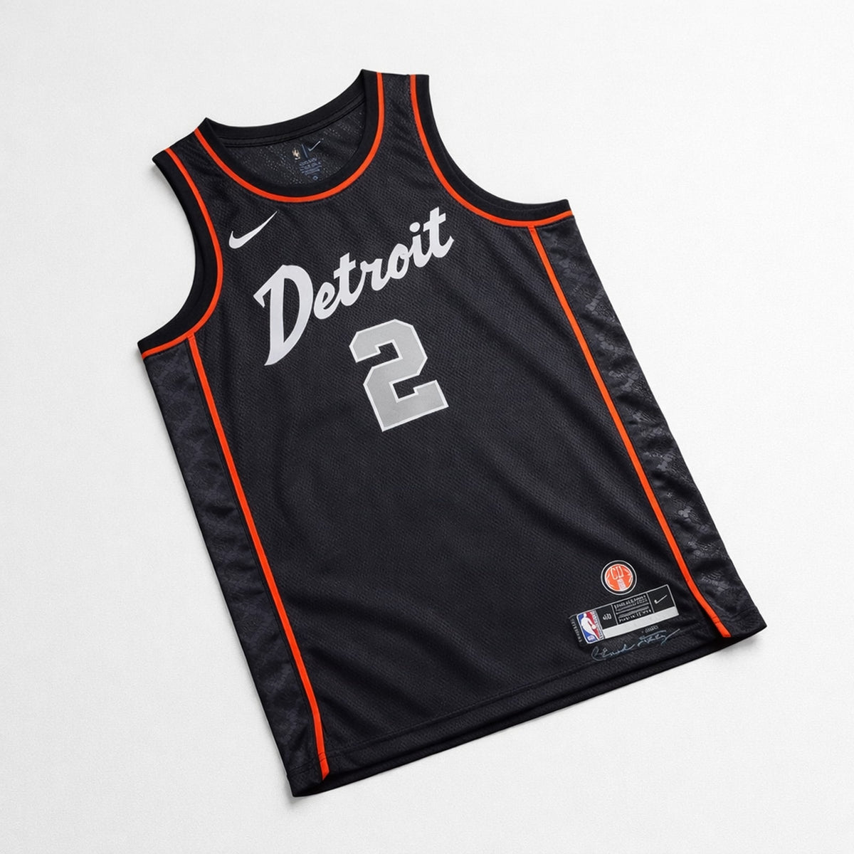 Cunningham 2 Detroit Black Basketball Jersey - 3