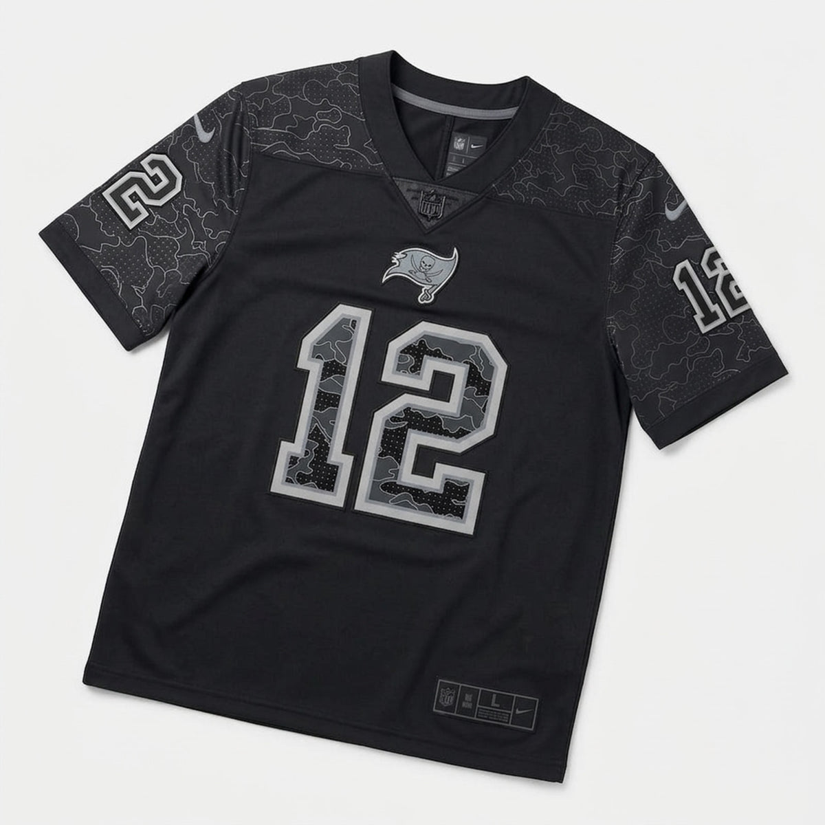 Brady 12 Tampa Bay Black Football Jersey - 3