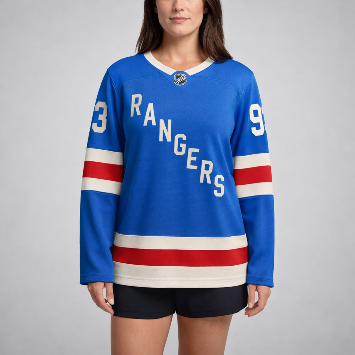 Zibanejad 93 Rangers Blue Hockey Jersey - 5