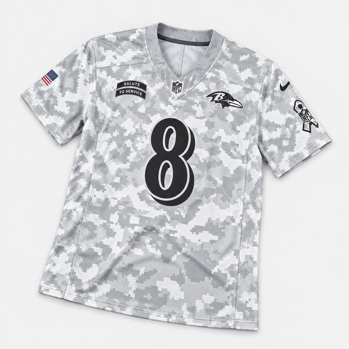 Jackson 8 Arctic Camo Football Jersey - 3