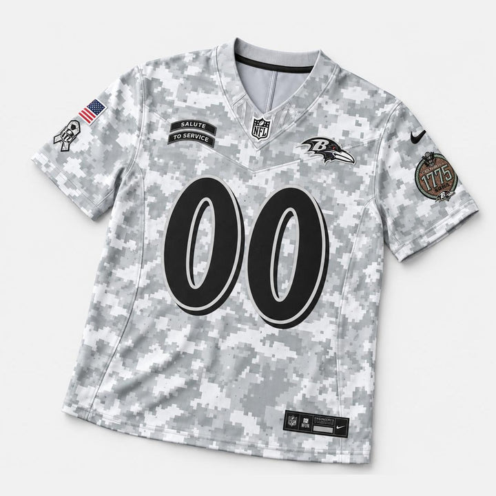 Gray Camo Football Jersey - Custom Name and Number