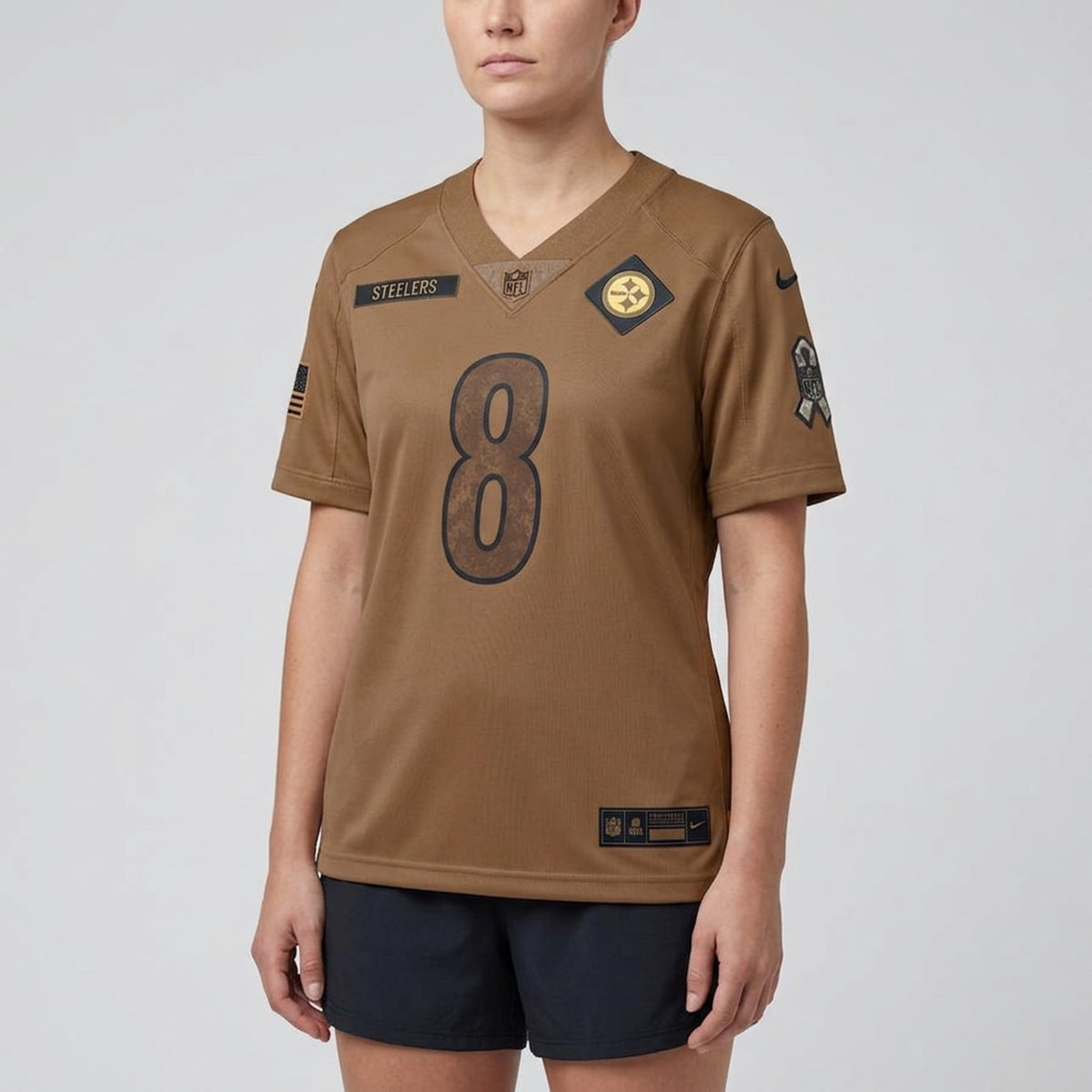 Pickett 8 Pittsburgh Football Jersey Brown - 5