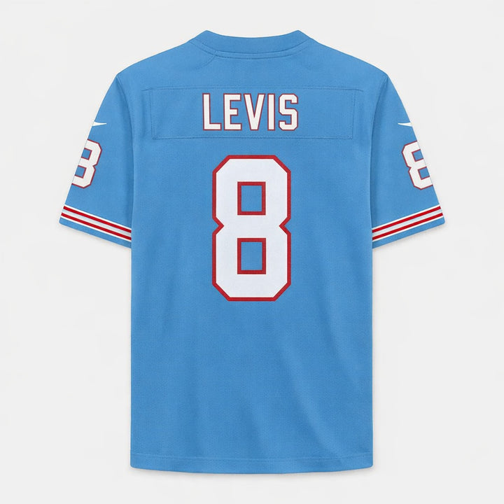 Levis 8 Tennessee Light Blue Football Jersey
