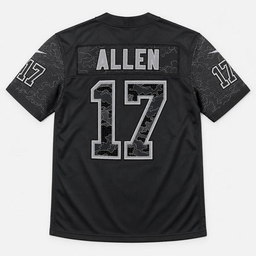 Allen 17 Buffalo Black Football Jersey - 2