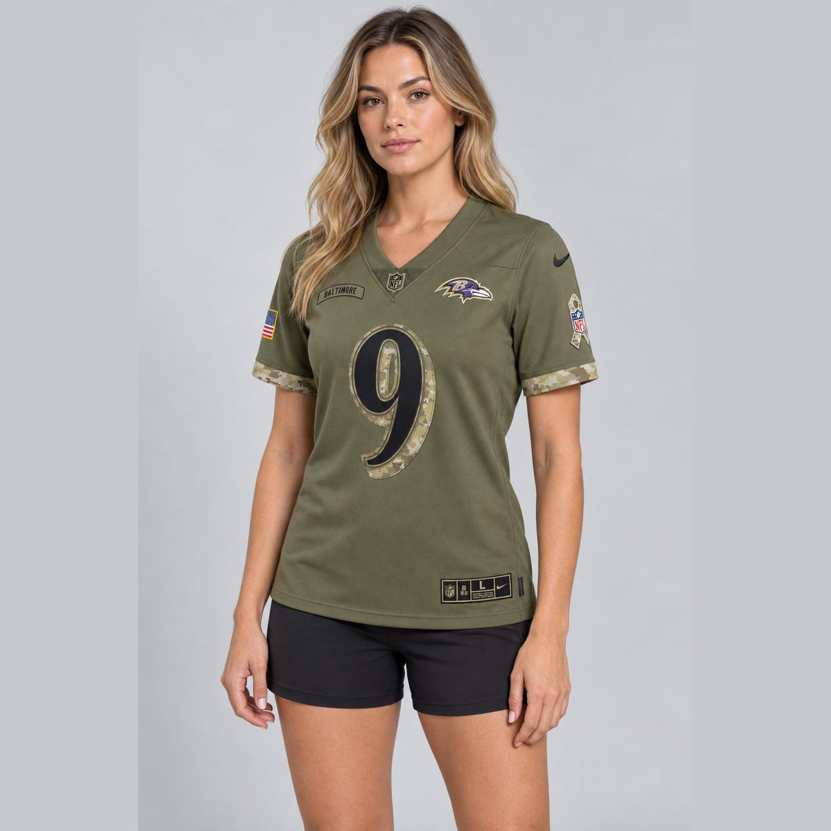 Tucker 9 Baltimore Olive Football Jersey - 4
