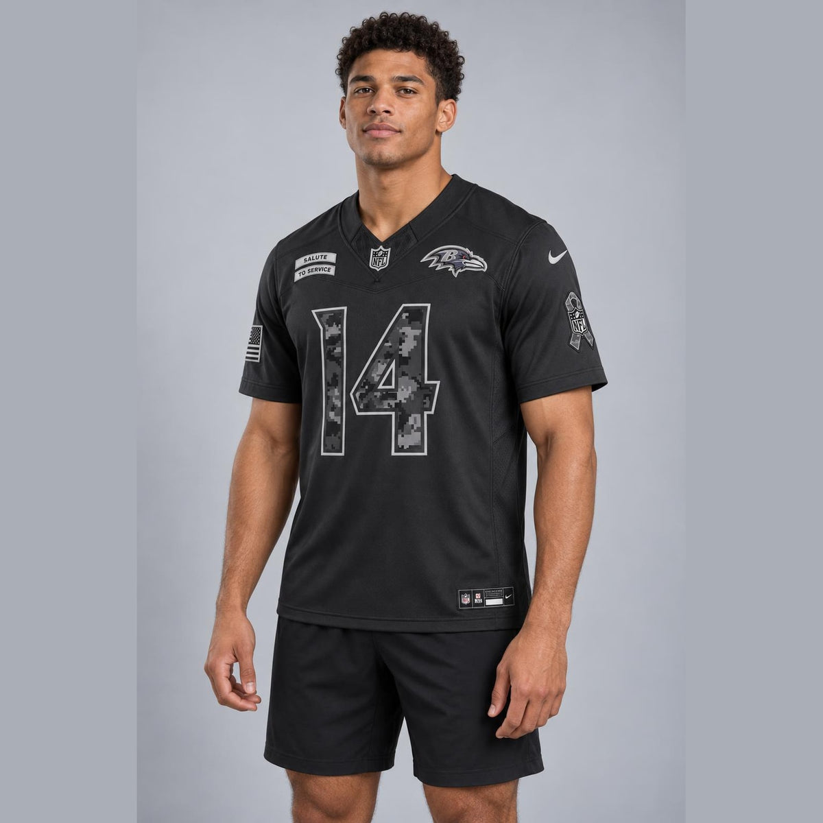 Hamilton 14 Black Football Jersey - 3