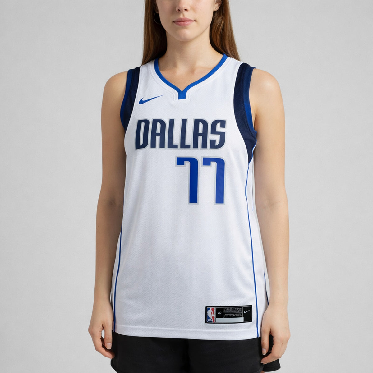 Dončić 77 Dallas White Basketball Jersey - 5
