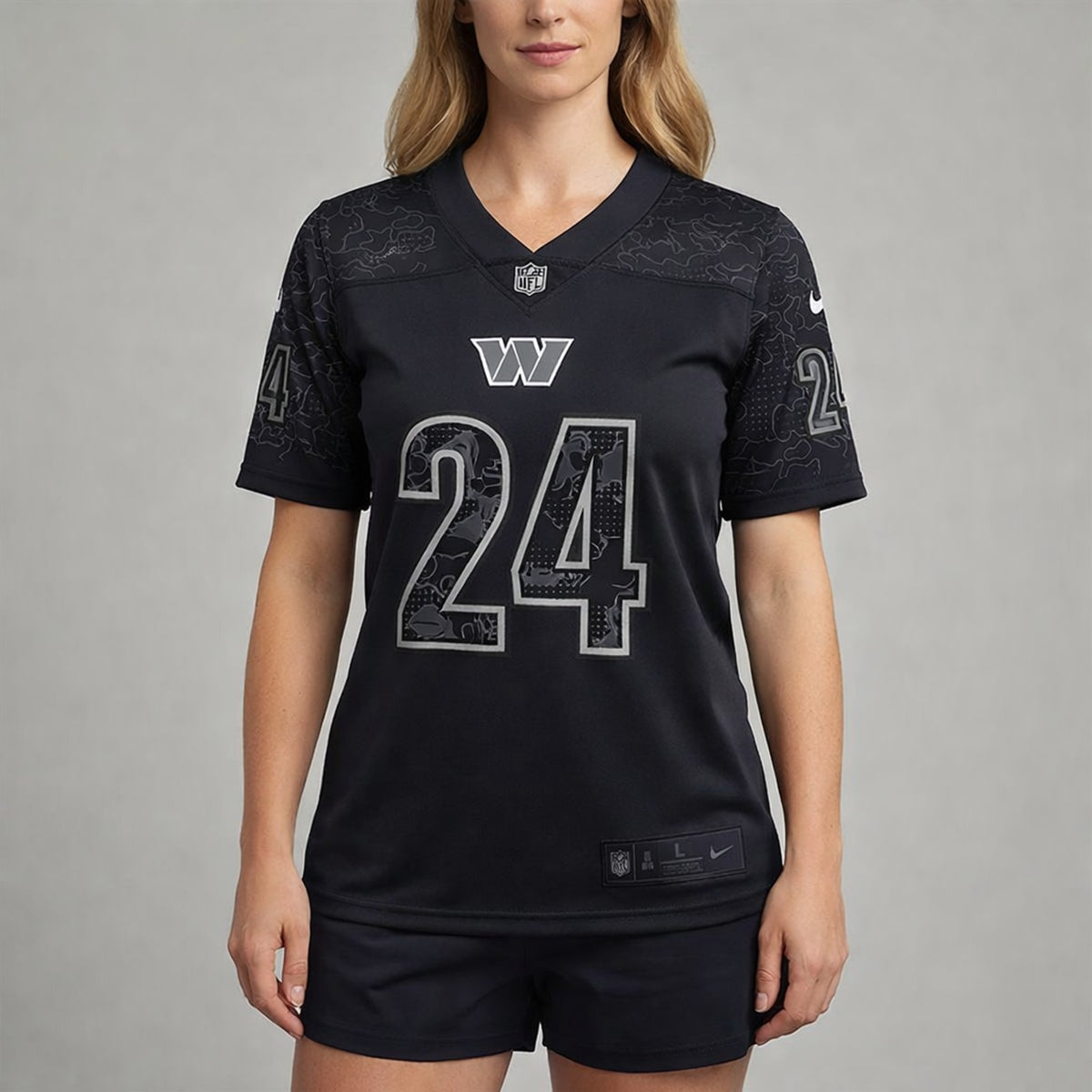 Gibson 24 Washington Black Football Jersey - 5