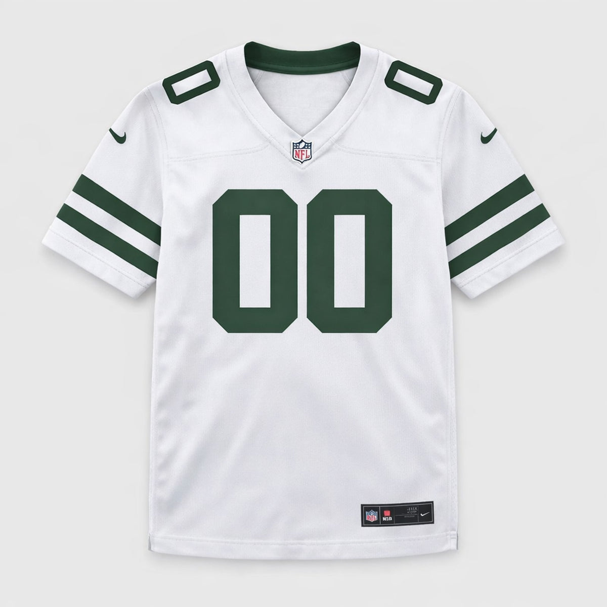White Green Football Jersey – Custom Name and Number - 1