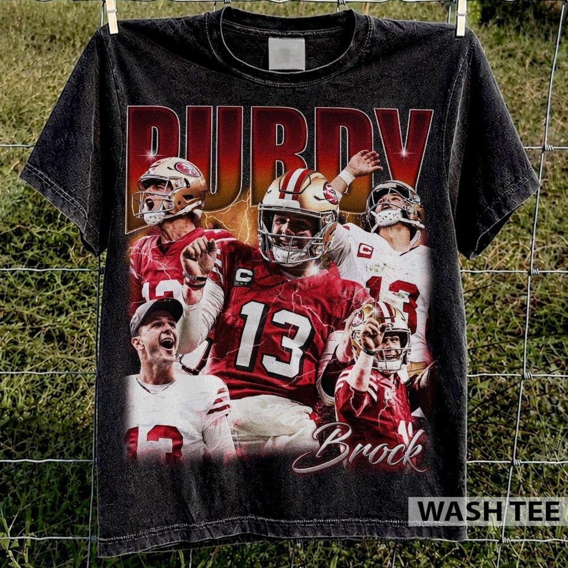 Brock Purdy 13 San Francisco 49ers Vintage Football Graphic T-Shirt