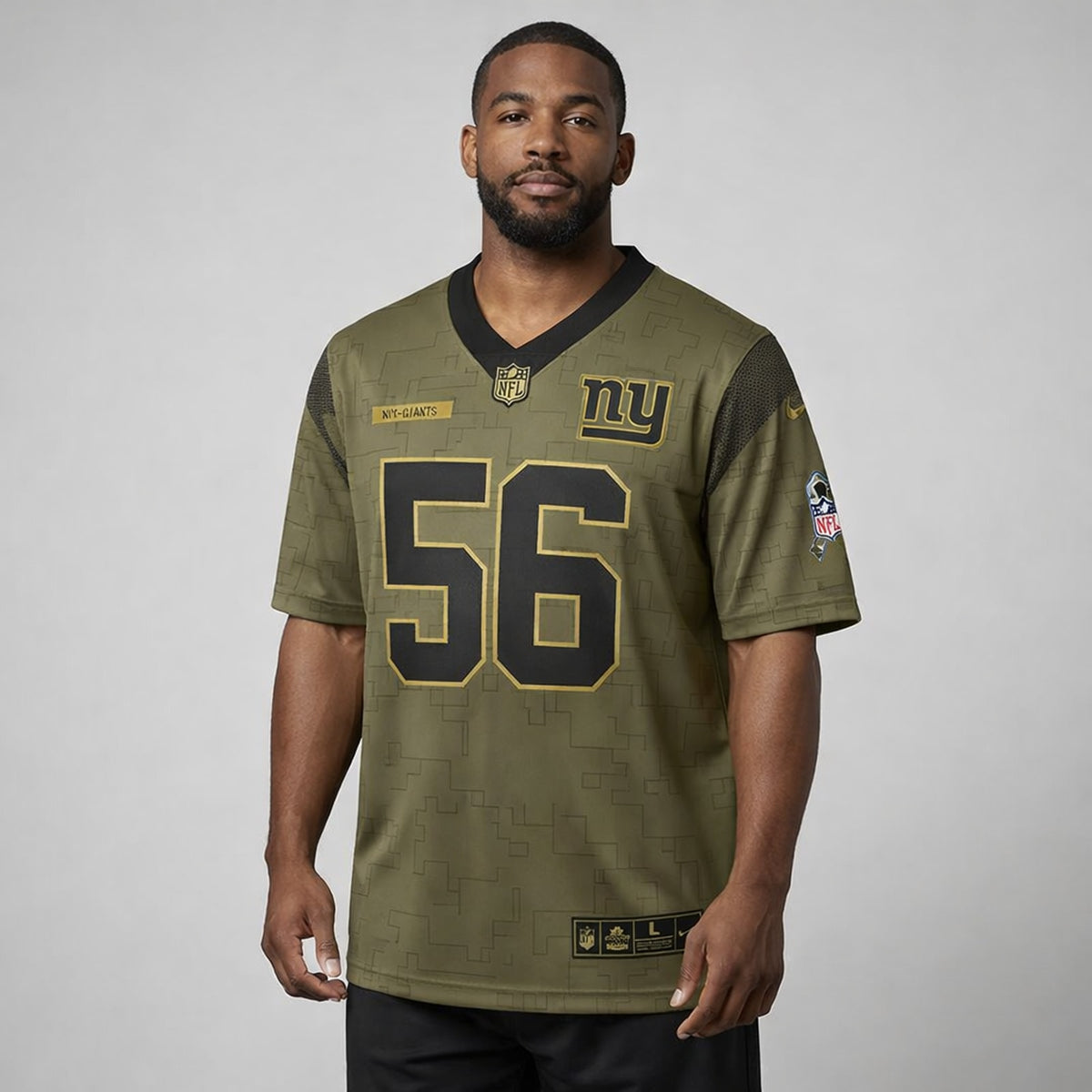 Taylor 56 Giants Football Jersey Olive - 4