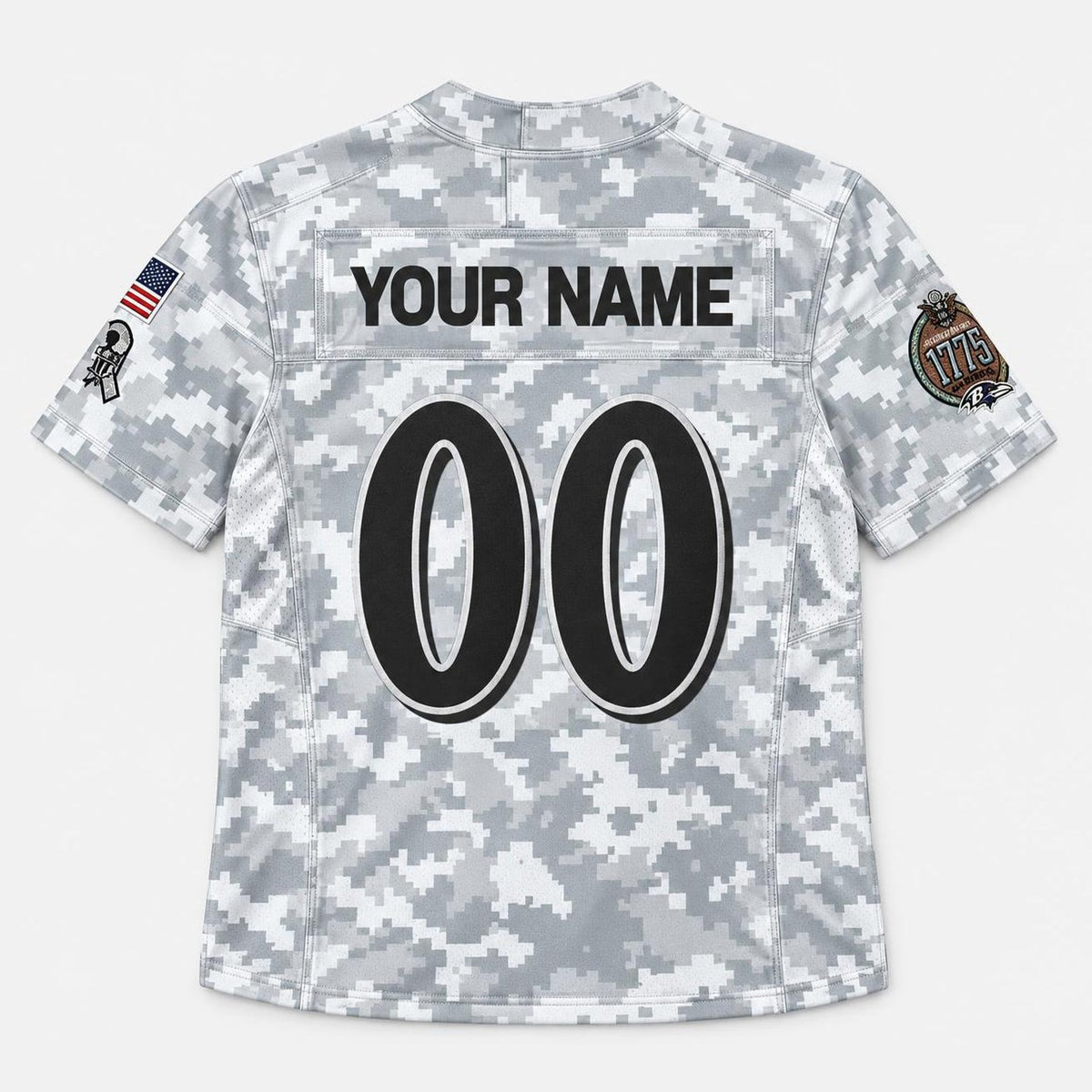 Gray Camo Football Jersey - Custom Name and Number - 6