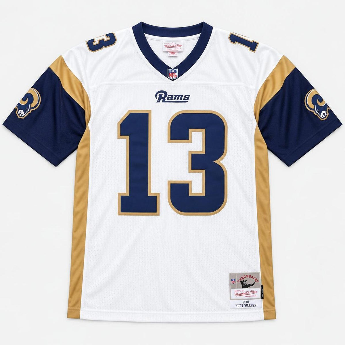 Warner 13 Rams White Football Jersey - 1