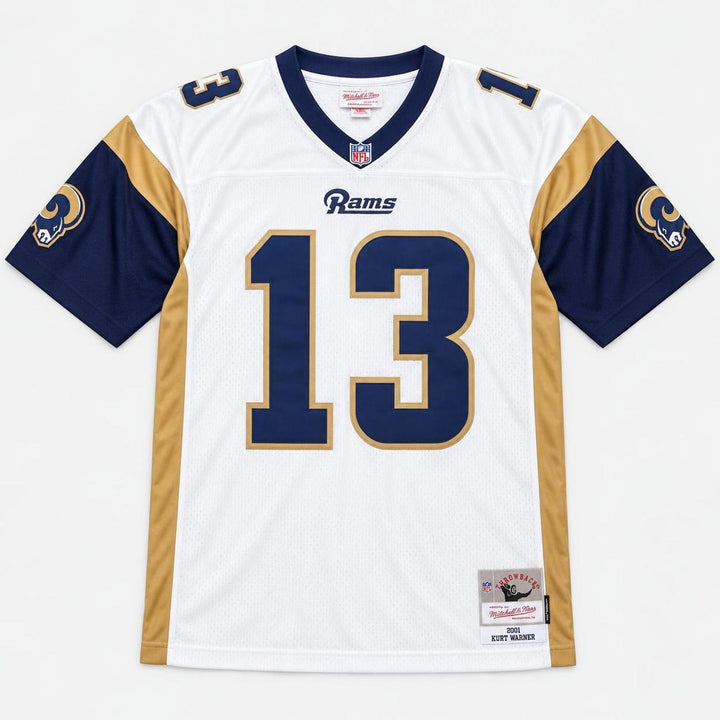 Warner 13 Rams White Football Jersey