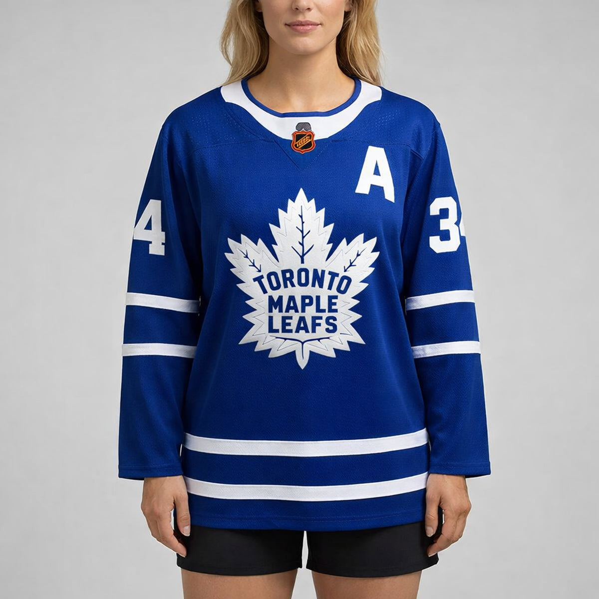 Matthews 34 Toronto Maple Leafs Blue Hockey Jersey - 5