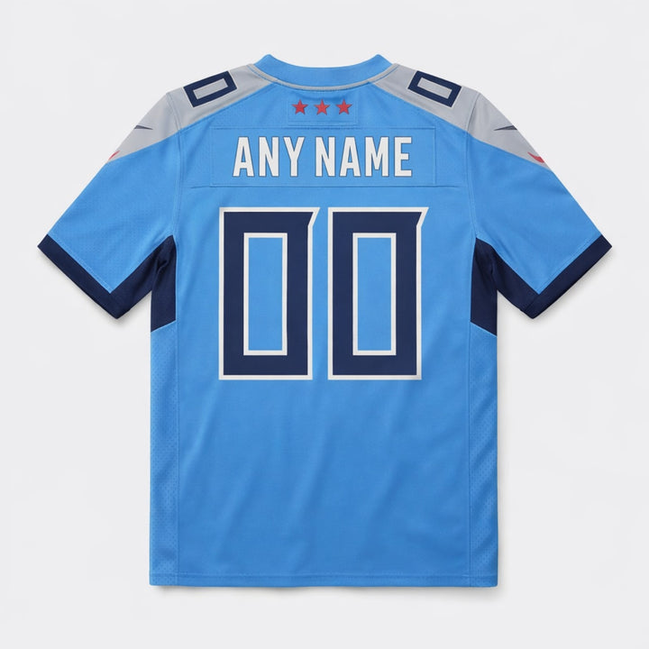 Light Blue Football Jersey – Custom Name and Number