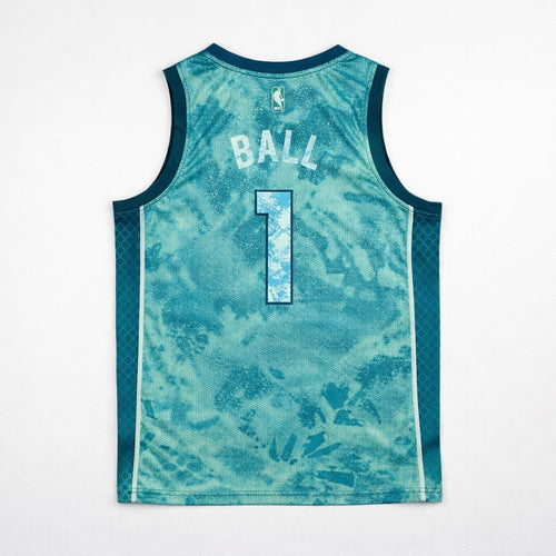 Ball 1 Hornets Tie-Dye Basketball Jersey - 2