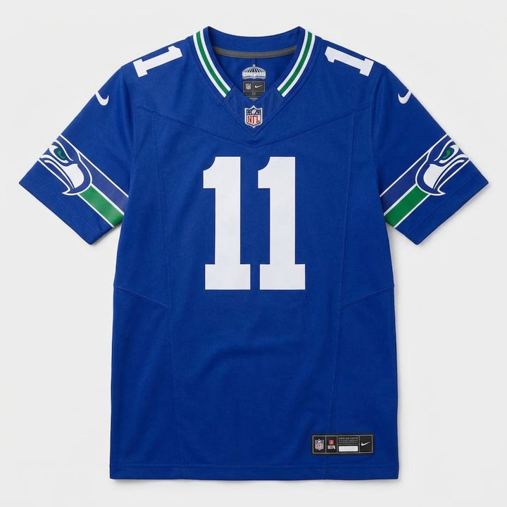 Smith-Njigba 11 Blue Football Jersey