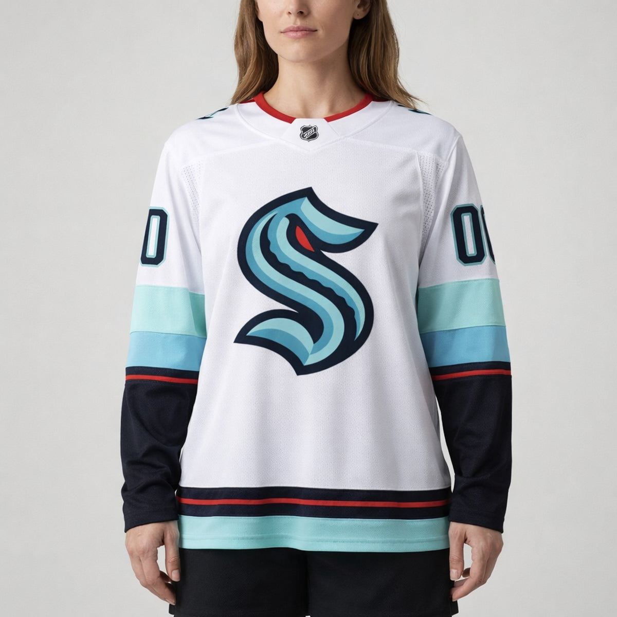 Seattle Kraken Any Name 00 White Hockey Jersey - 5
