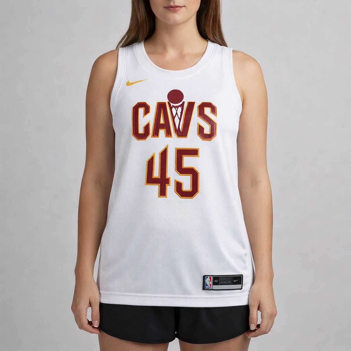 Cavs Mitchell 45 Basketball Jersey White - 5