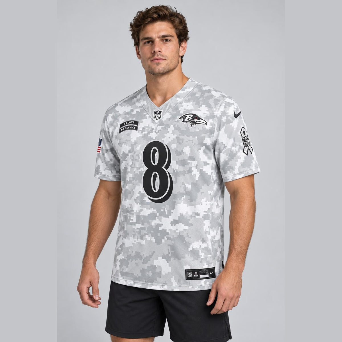Jackson 8 Arctic Camo Football Jersey - 4