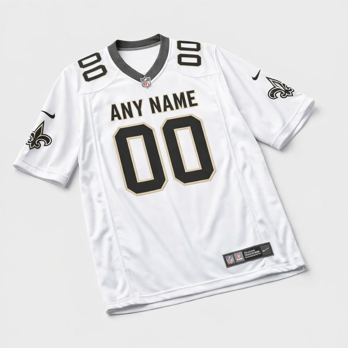 New Orleans Saints White Custom Football Jersey - 3