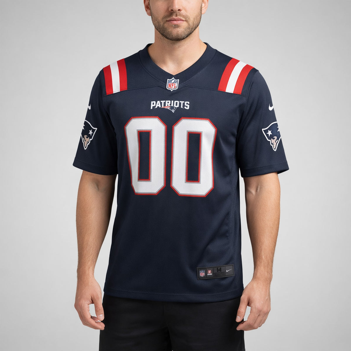Patriots Any Name 00 Football Jersey - 4