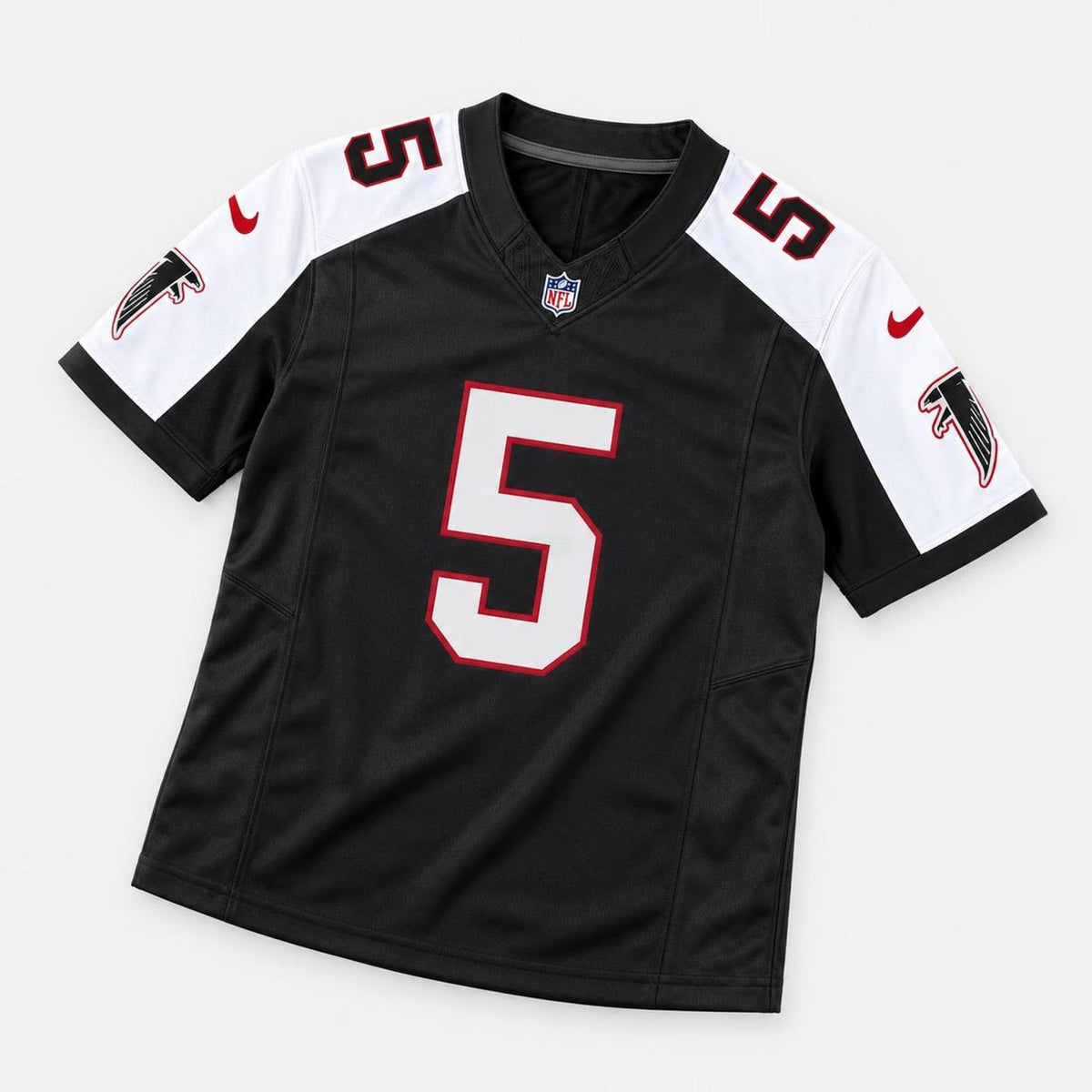 London 5 Atlanta Black Football Jersey - 6