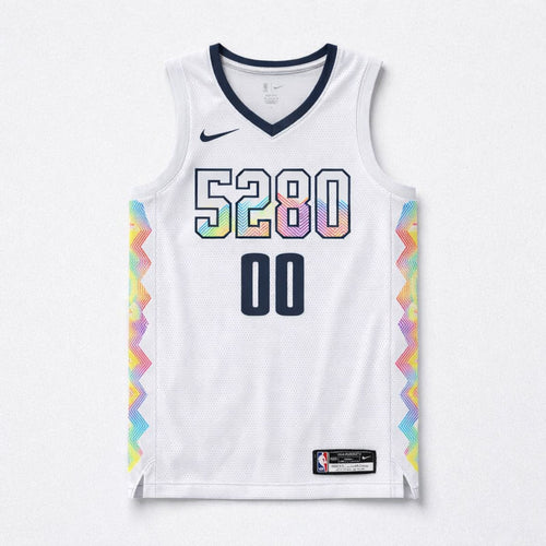 5280 White Basketball Jersey Custom Name and Number - 1