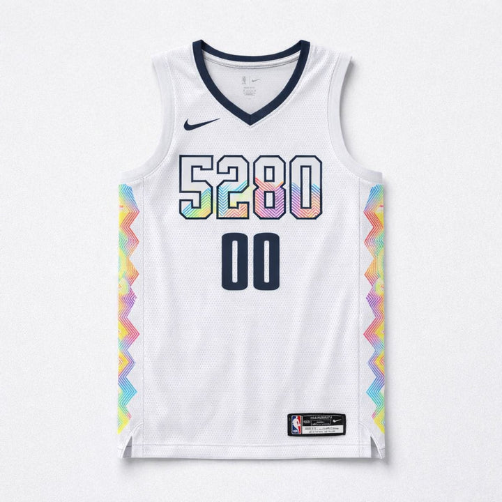 5280 White Basketball Jersey Custom Name and Number