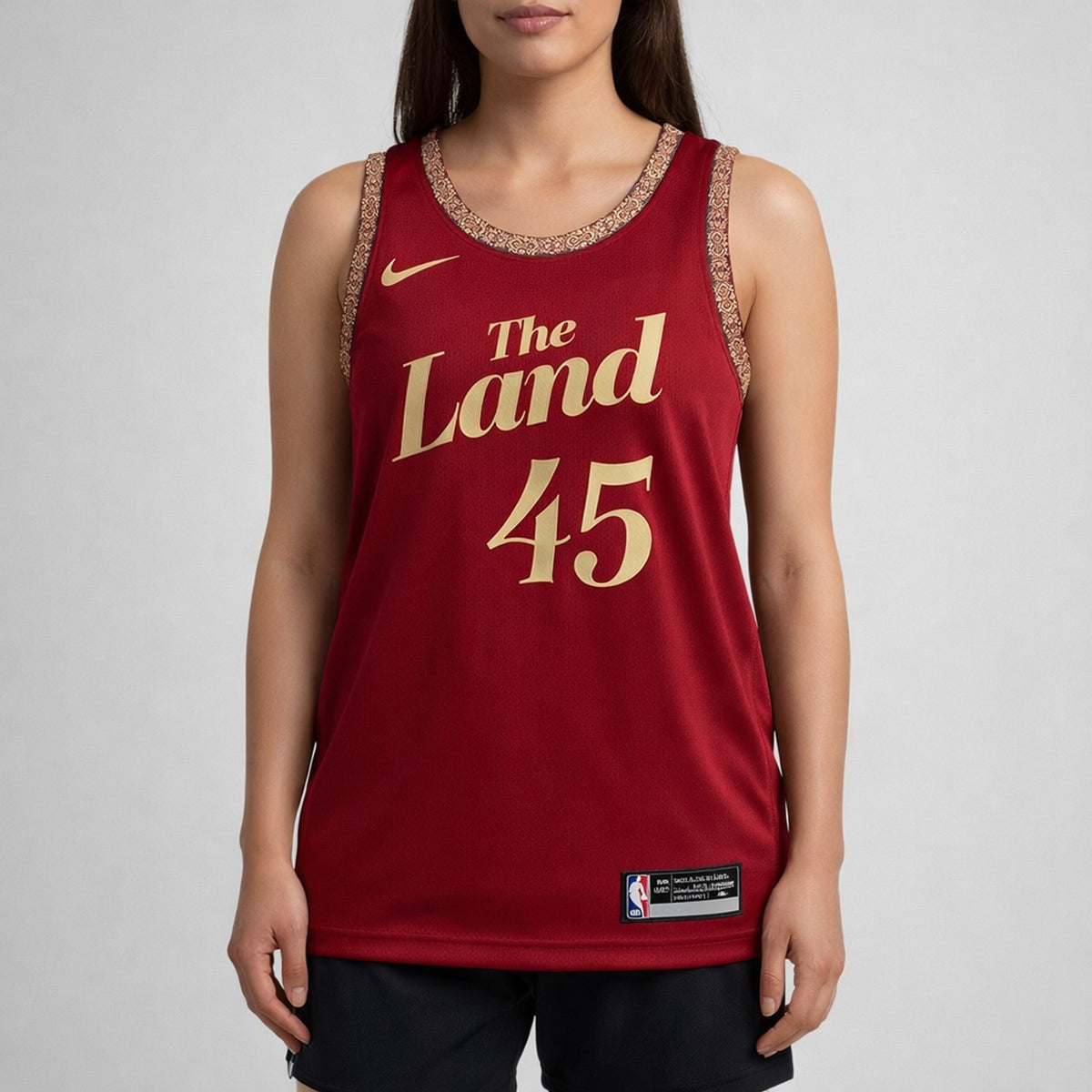 Mitchell 45 Cleveland Cavaliers Burgundy Basketball Jersey - 5