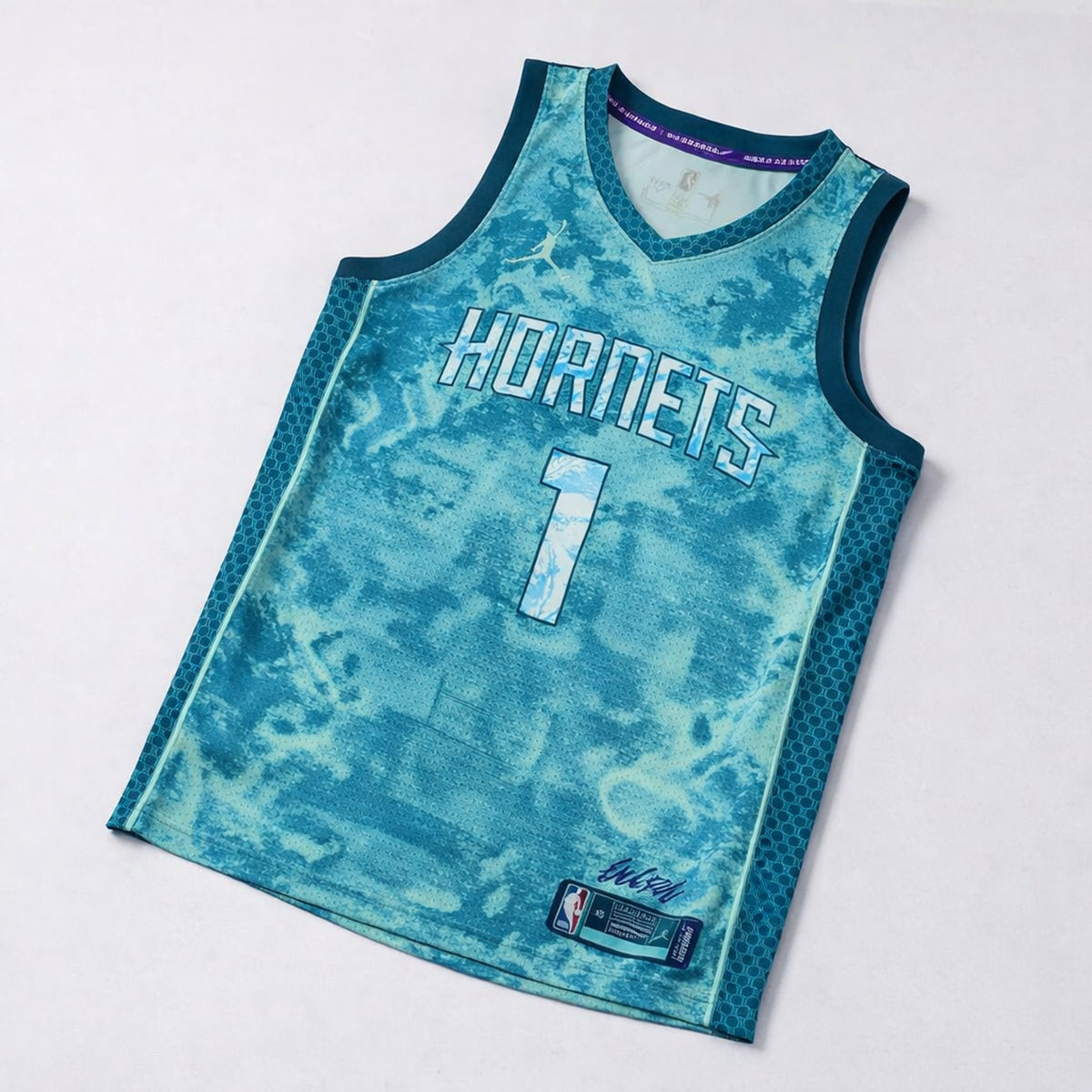Ball 1 Hornets Tie-Dye Basketball Jersey - 3