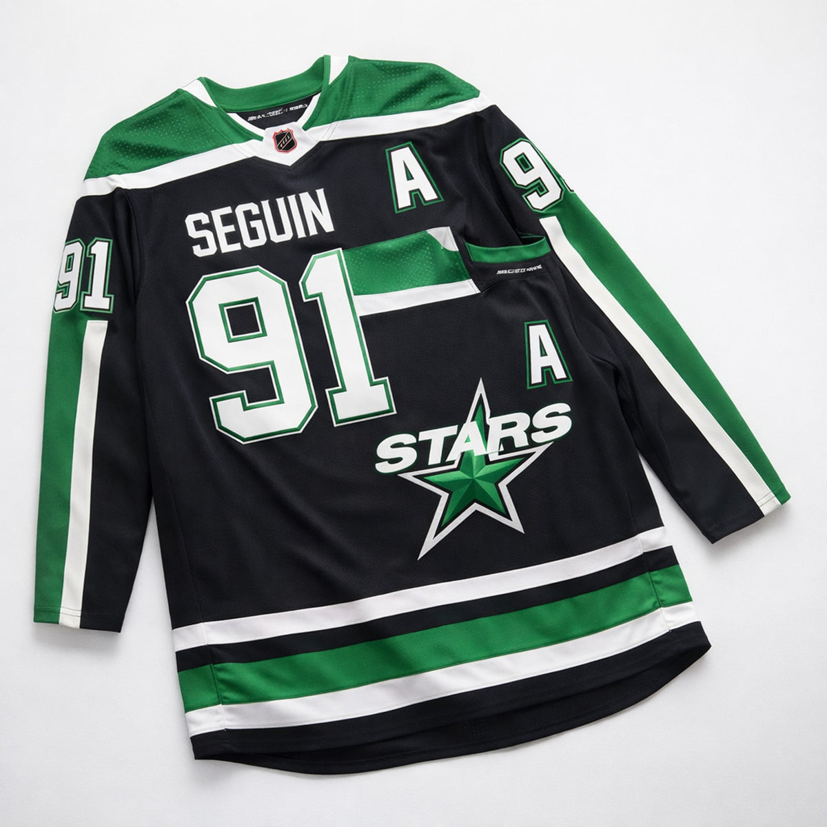 Seguin 91 Dallas Stars Black Hockey Jersey - 3