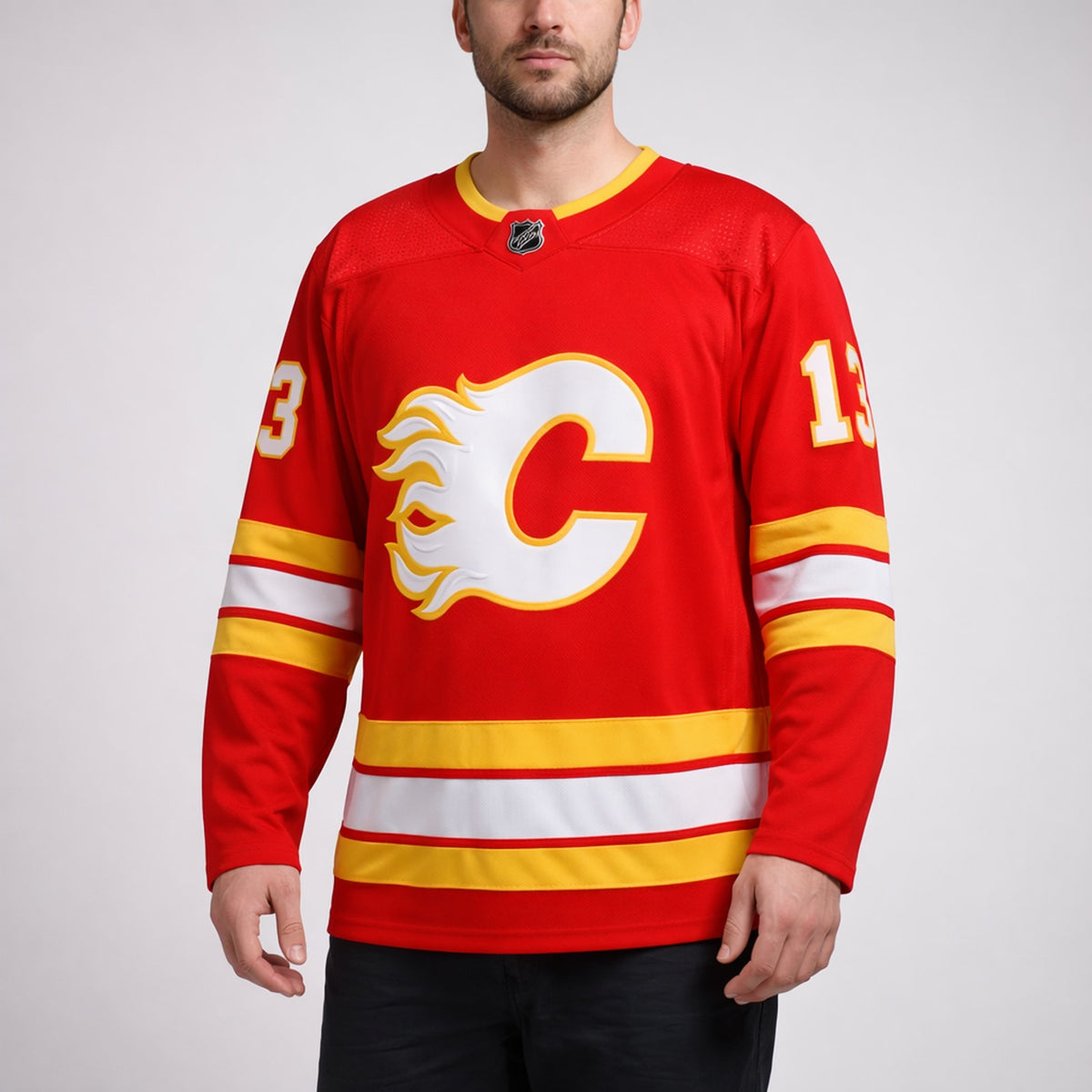 Gaudreau 13 Calgary Flames Red Hockey Jersey - 4
