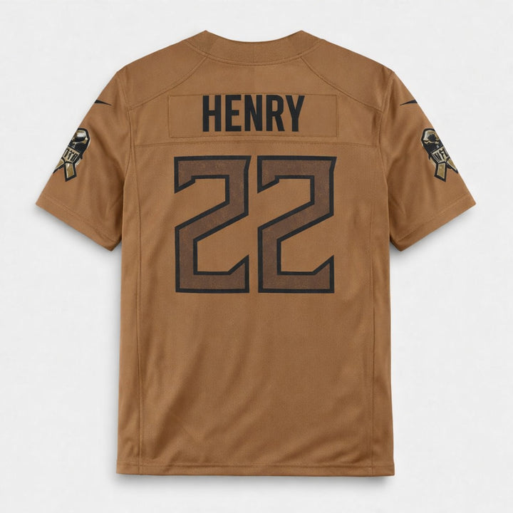 Henry 22 Tennessee Brown Football Jersey