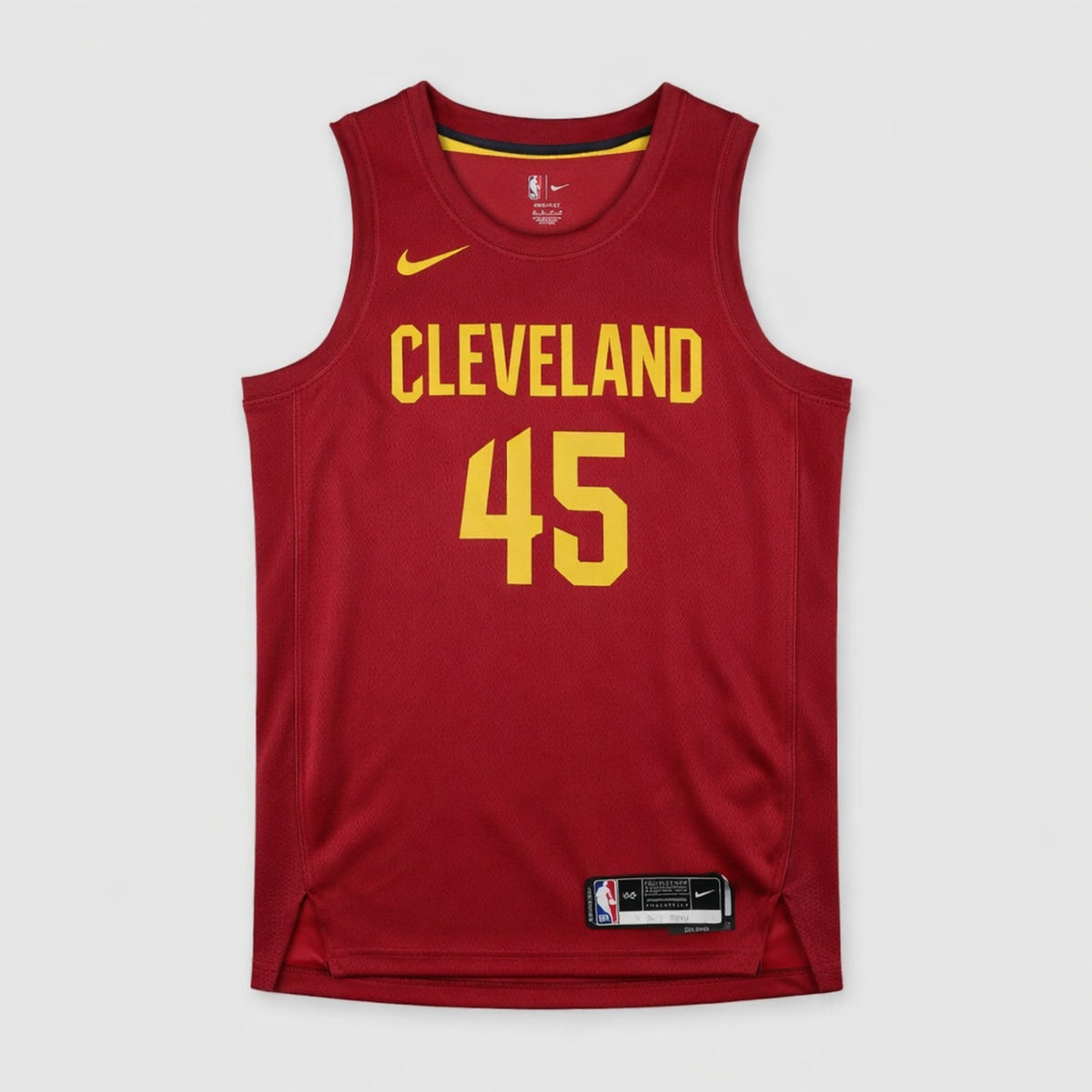 Mitchell 45 Cleveland Burgundy Basketball Jersey - 1