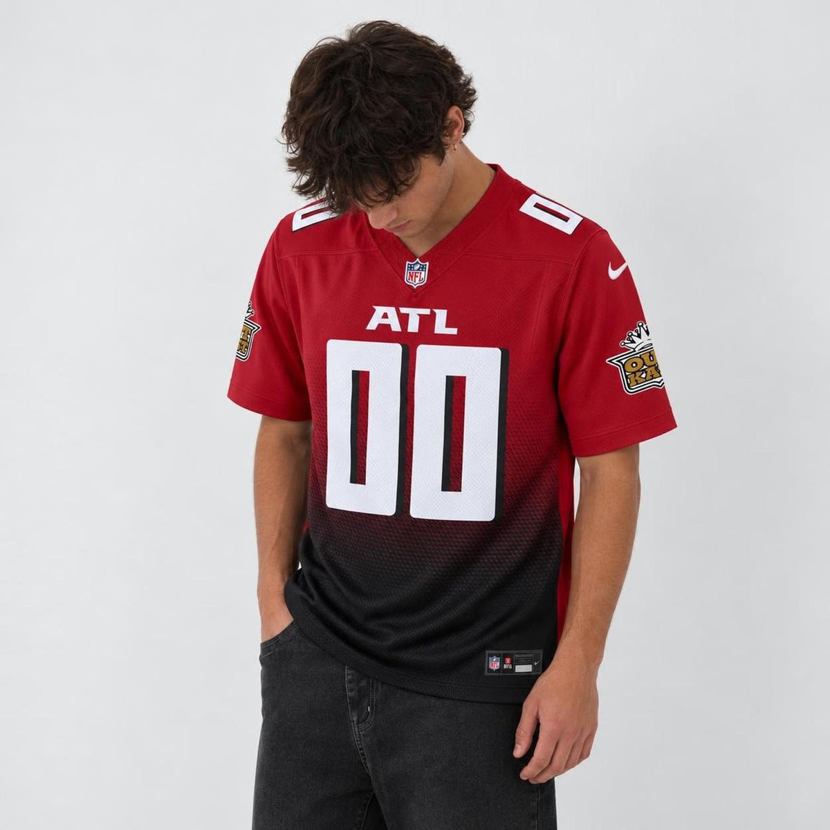Atl 00 Black Red Football Jersey - 4
