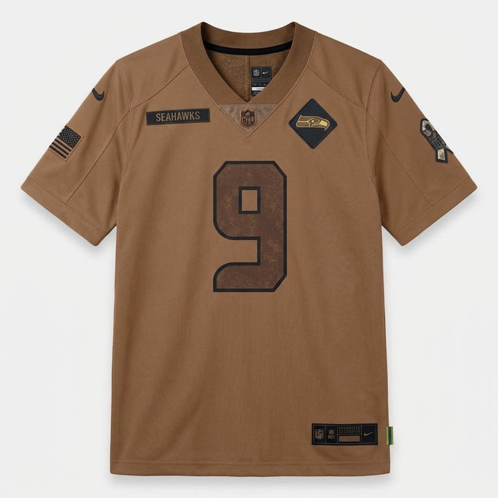 Walker Iii 9 Seattle Football Jersey Brown
