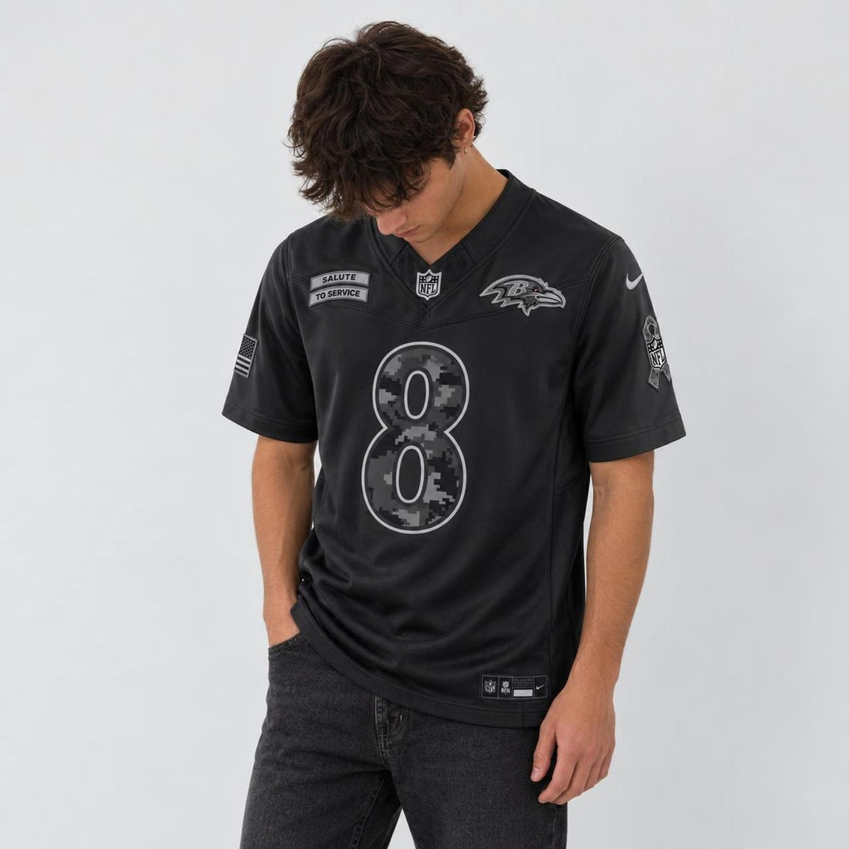Hamilton 14 Black Football Jersey - 2