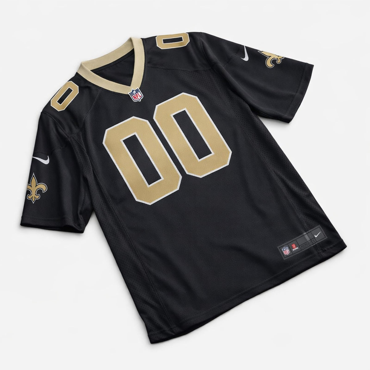 New Orleans 00 Black Football Jersey - 3