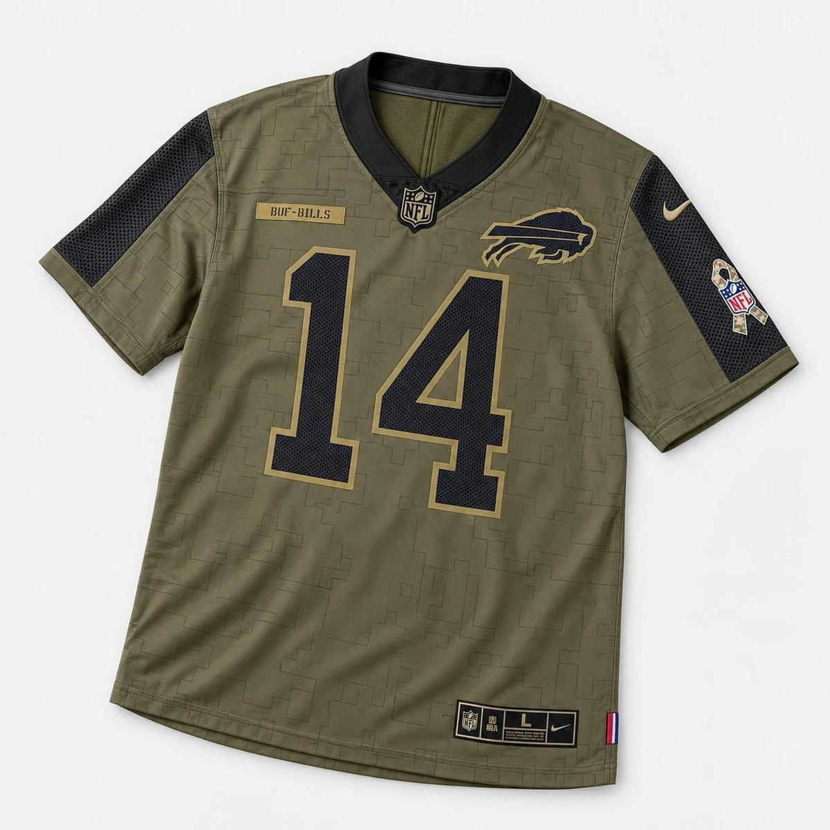 Diggs 14 Buffalo Olive Football Jersey - 3