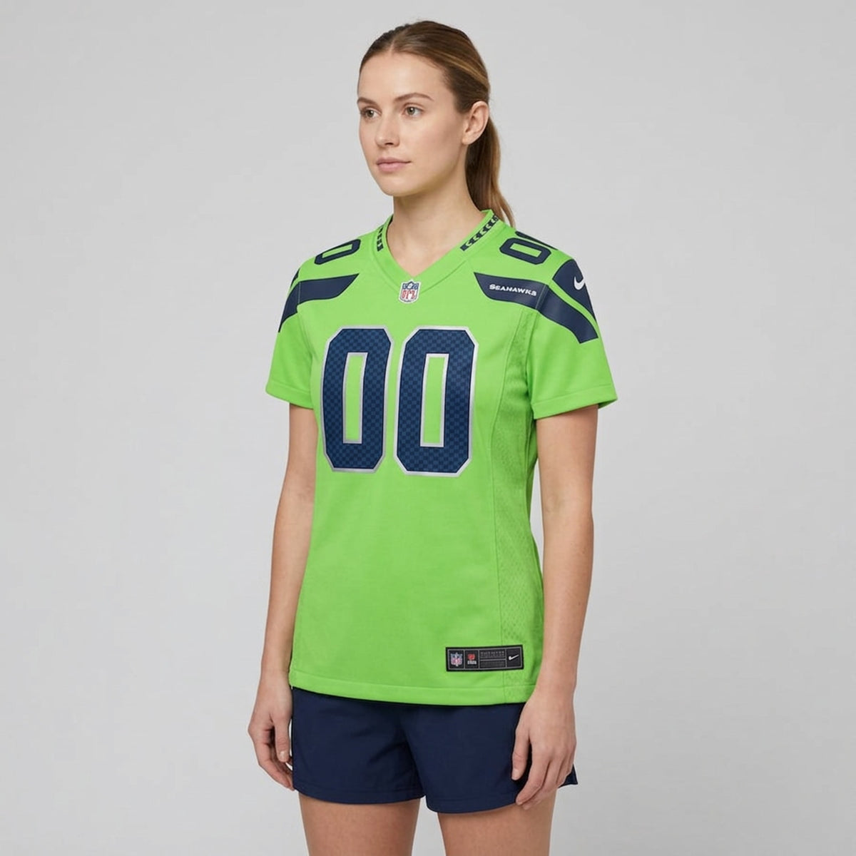 Neon Green Football Jersey – Custom Name and Number - 5