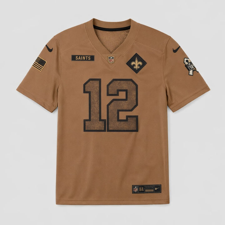Olave 12 Saints Football Jersey Salute To Service