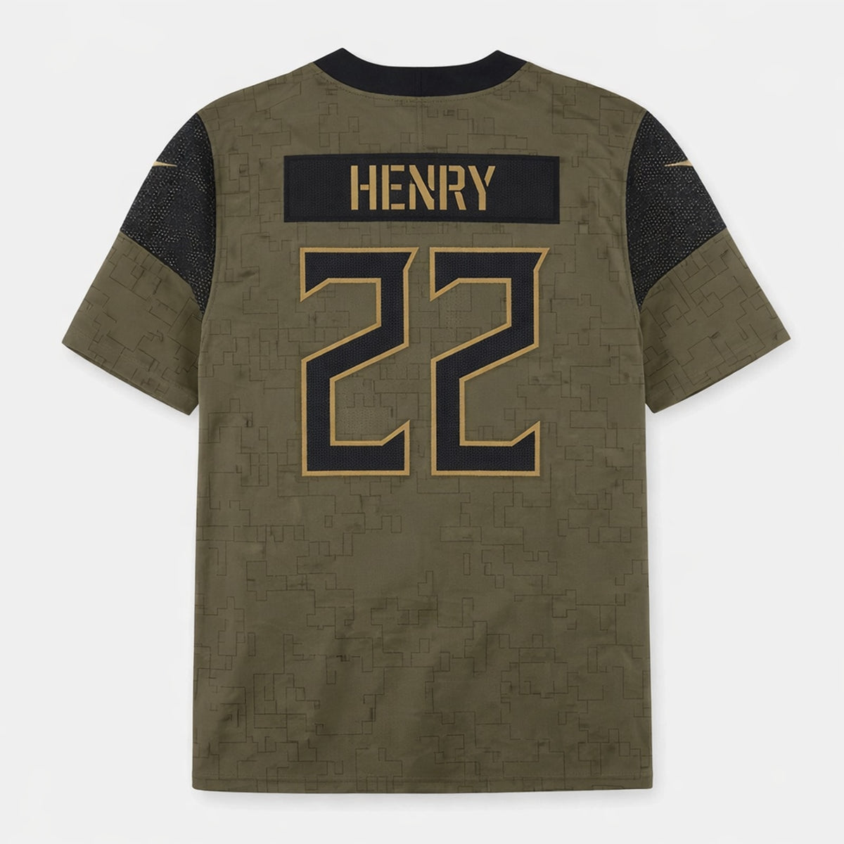 Henry 22 Olive Football Jersey - 2