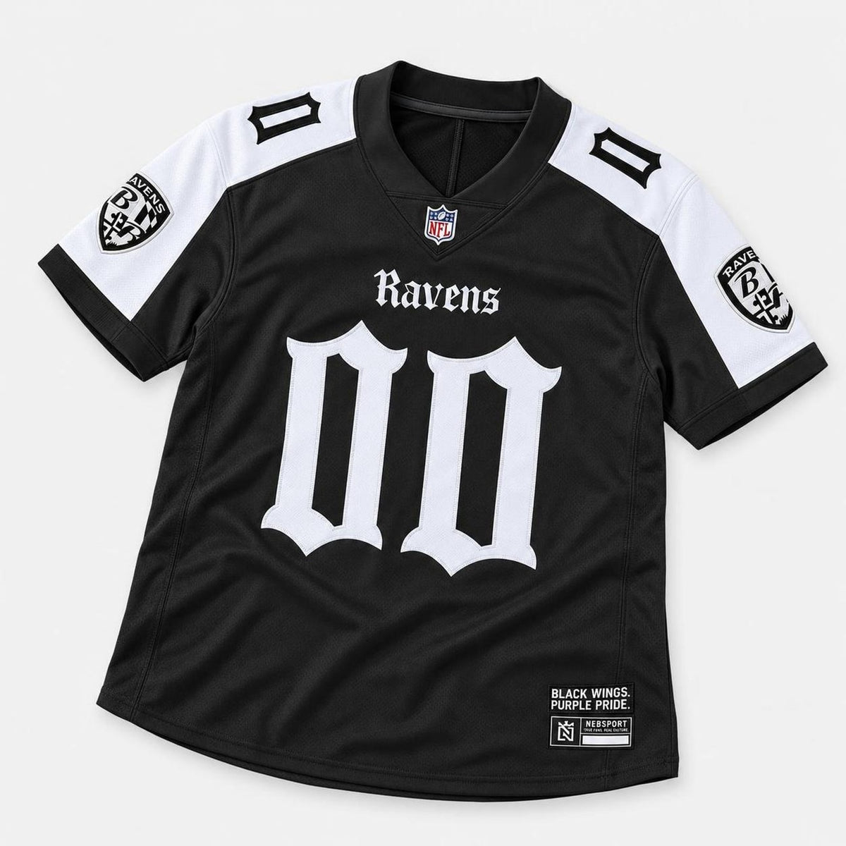Gothic Bird 00 Football Jersey - Custom Name and Number - 7